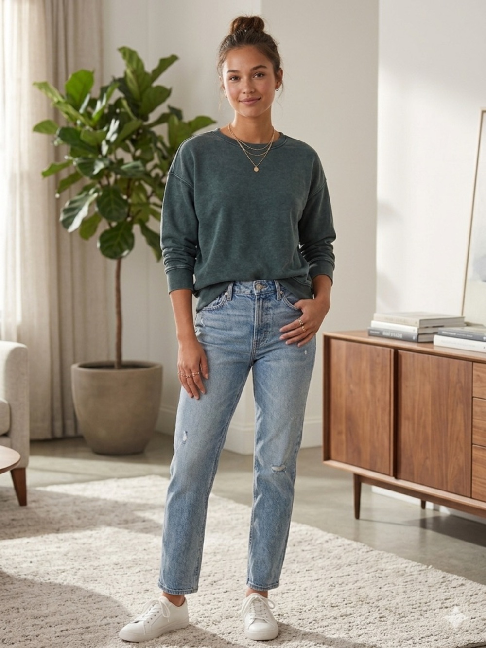 GAP NWOT Dark Green Pullover Sweatshirt